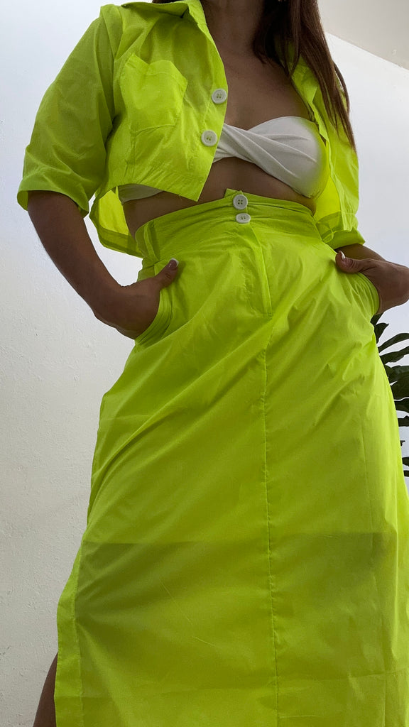 Lemonade Crop and Skirt Set