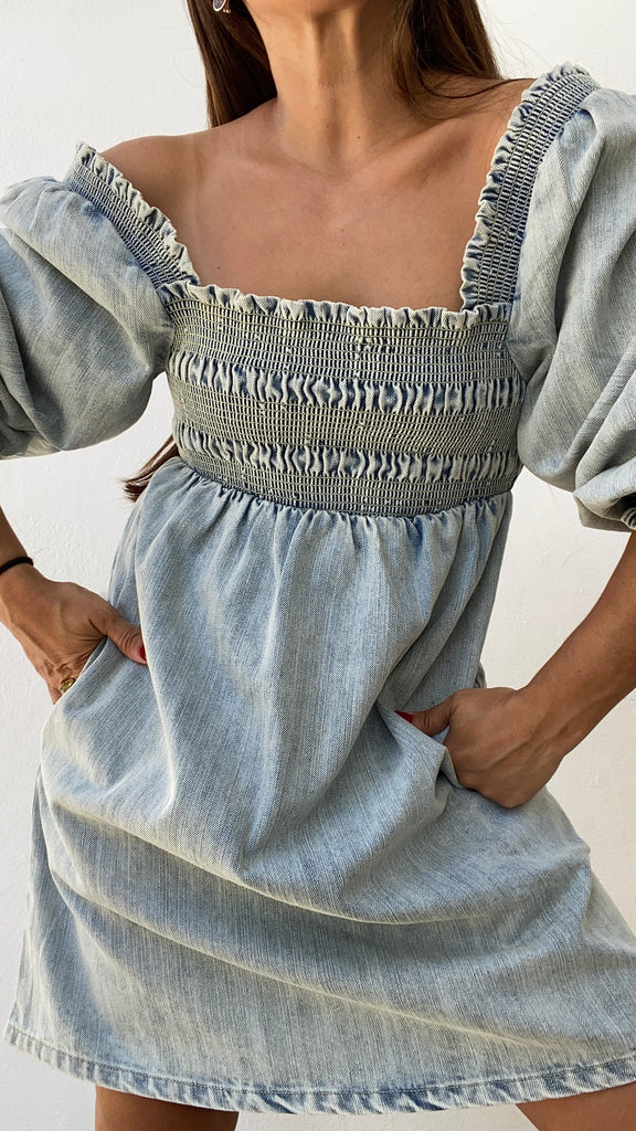 Bridgerton Doll Denim Dress